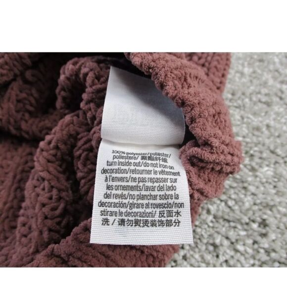 PINK Victorias Secret Medium Cozy Mauve Turtleneck Sweater oversized chunky lady - Picture 6 of 16